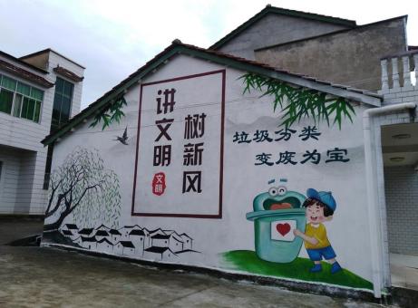 石城墙绘是现在流行的墙体广告